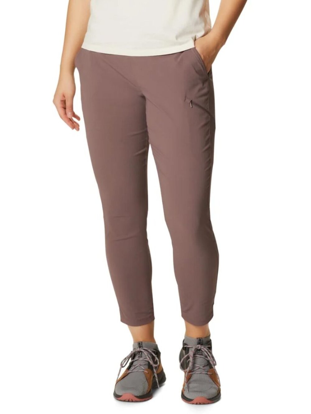 MOUNTAIN HARDWEAR Dynama 2 Ankle Pants Mauve Purple Small Pull-On Stretch Hiking